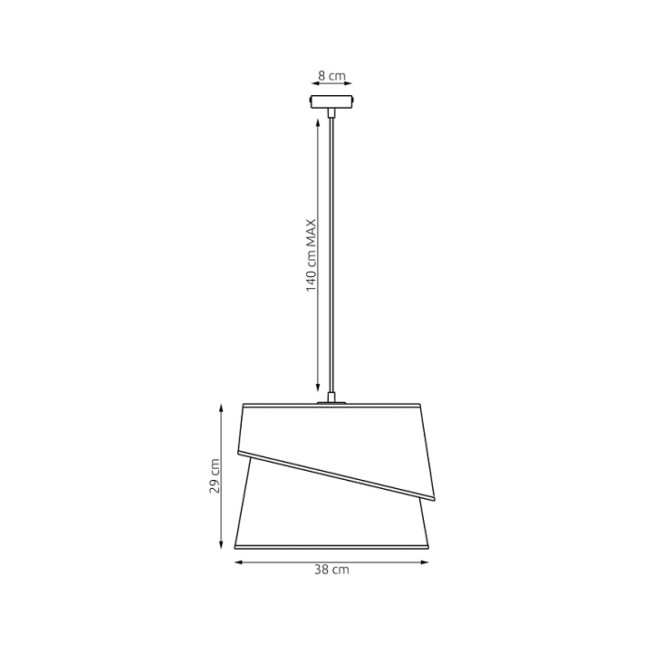 Lampa wisząca CANVA 1 MOKKA RATTAN - Emibig