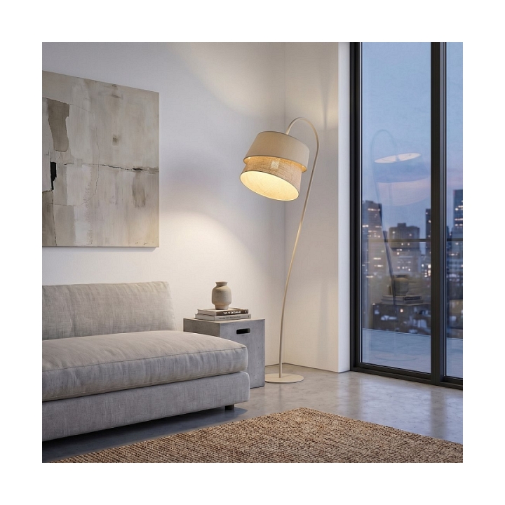 Lampa podłogowa CANVA LP1 MOKKA RATTAN - Emibig
