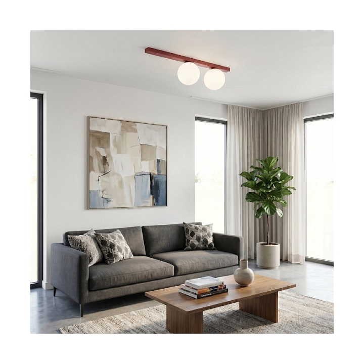 Lampa sufitowa FIT 2 BURGUNDY OPAL - Emibig