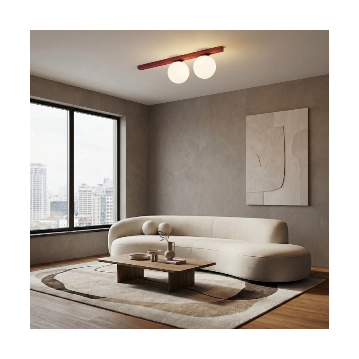 Lampa sufitowa FIT 2 BURGUNDY OPAL - Emibig