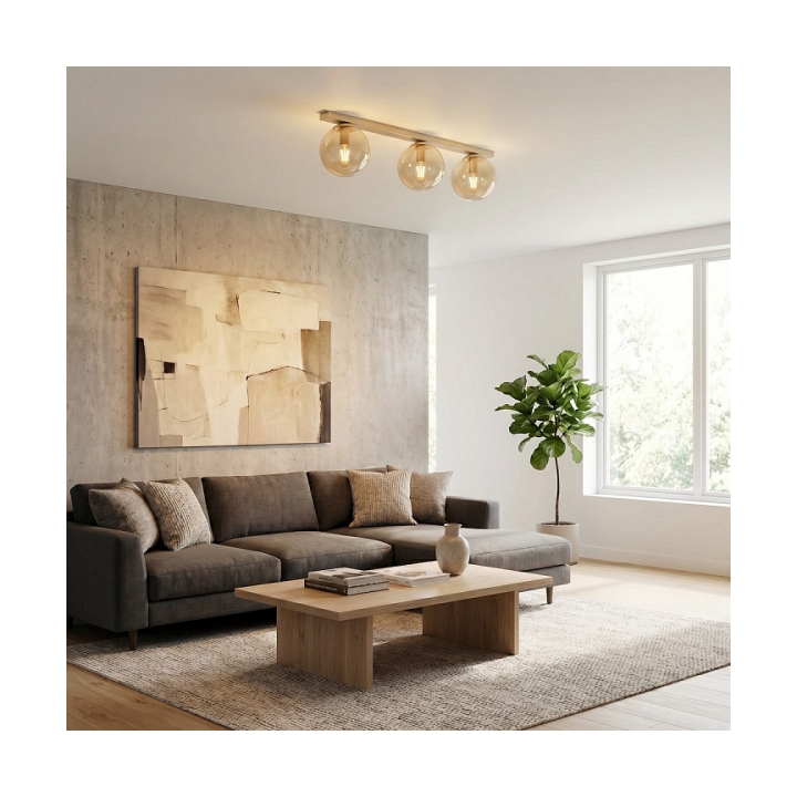 Lampa sufitowa FIT 3 MOKKA AMBER - Emibig