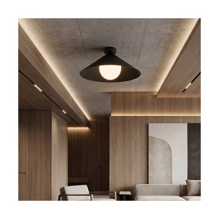 Lampa sufitowa MONO 1M PLAFON BL OPAL - Emibig