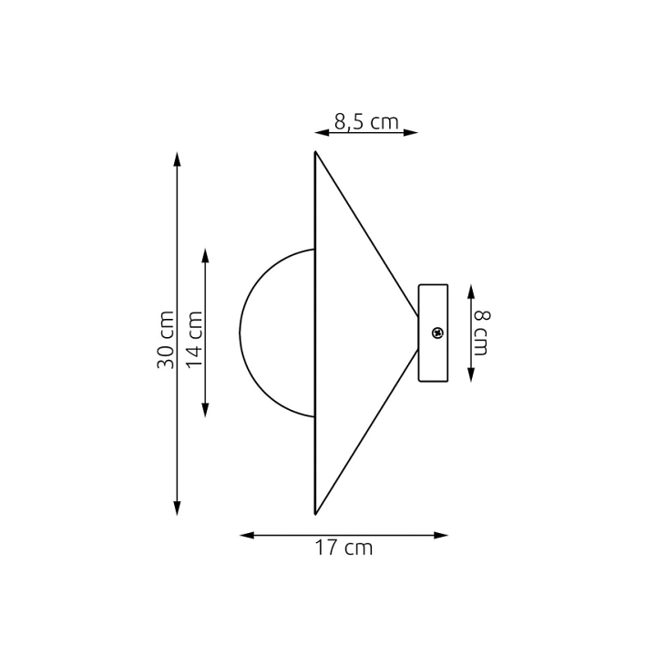 Lampa sufitowa MONO K1S BL OPAL - Emibig