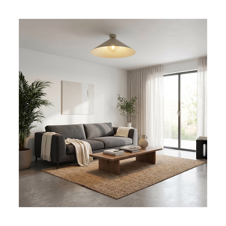 Lampa sufitowa MONO 1L PLAFON MOKKA AMBER - Emibig