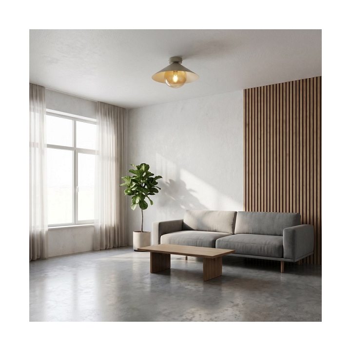 Lampa sufitowa MONO 1S PLAFON MOKKA AMBER - Emibig