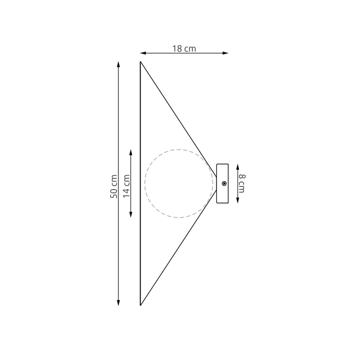 Kinkiet MONO K1L MOKKA AMBER - Emibig