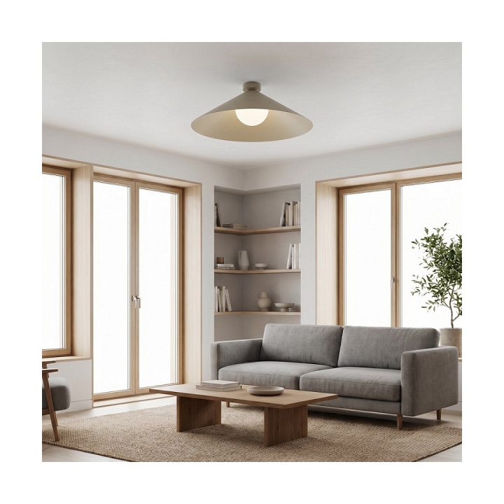 Lampa sufitowa MONO 1L PLAFON MOKKA OPAL - Emibig