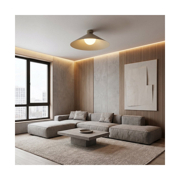 Lampa sufitowa MONO 1L PLAFON MOKKA OPAL - Emibig