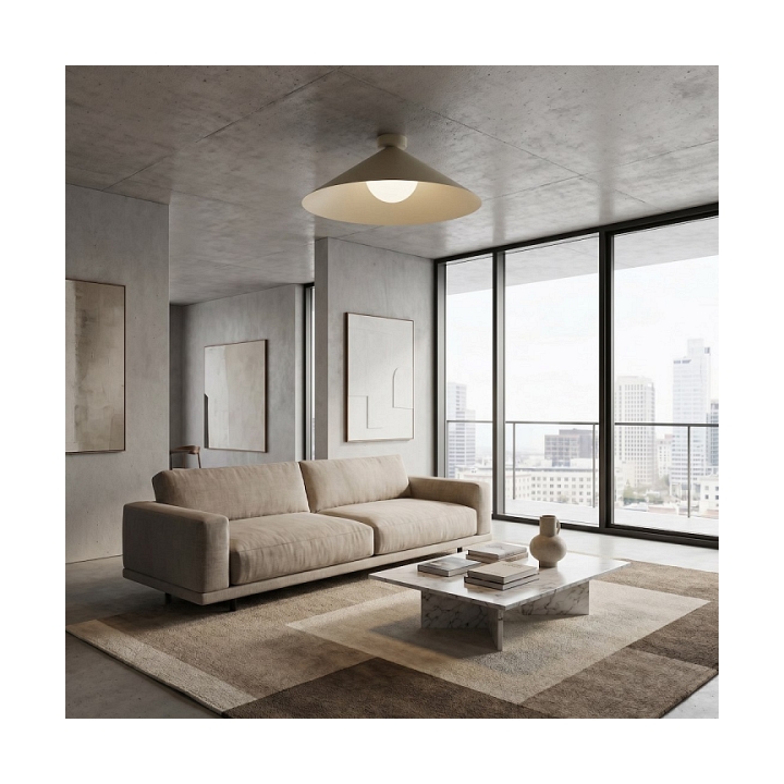 Lampa sufitowa MONO 1L PLAFON MOKKA OPAL - Emibig