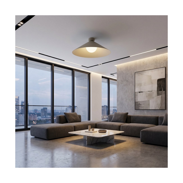 Lampa sufitowa MONO 1L PLAFON MOKKA OPAL - Emibig