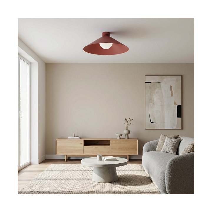 Lampa sufitowa MONO 1L PLAFON BURGUNDY OPAL - Emibig