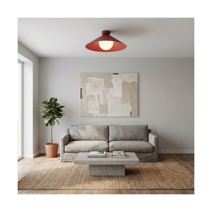 Lampa sufitowa MONO 1M PLAFON BURGUNDY OPAL - Emibig