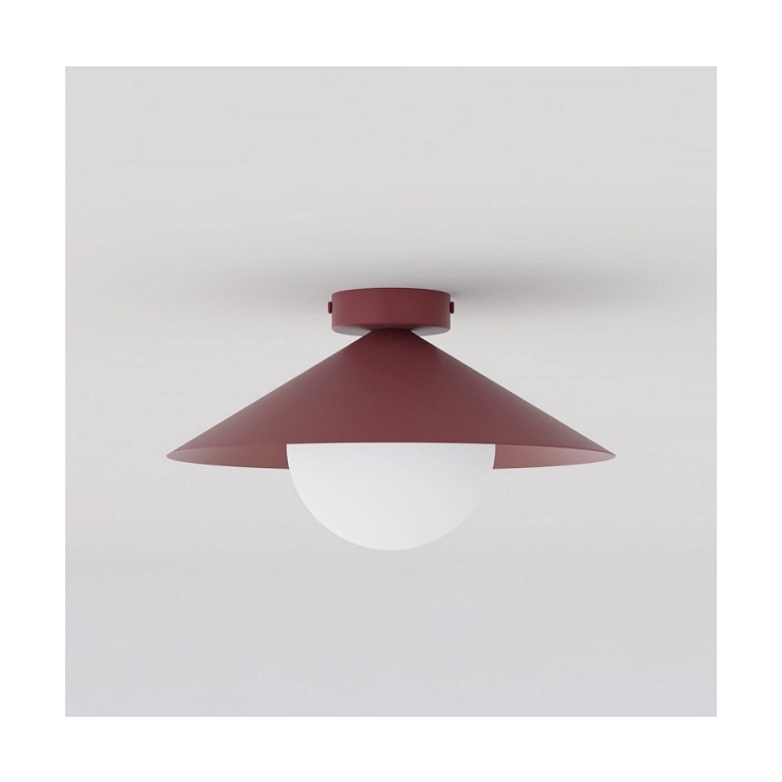 Lampa sufitowa MONO 1S PLAFON BURGUNDY OPAL - Emibig