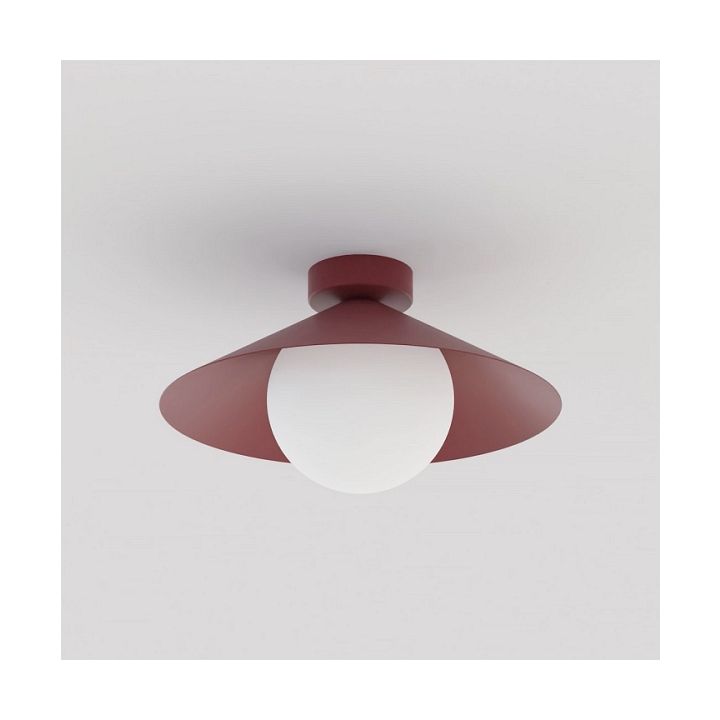 Lampa sufitowa MONO 1S PLAFON BURGUNDY OPAL - Emibig