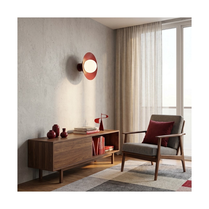 Lampa sufitowa MONO K1S BURGUNDY OPAL - Emibig