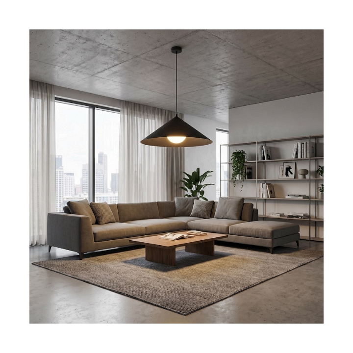 Lampa sufitowa MONO 1L BL OPAL - Emibig