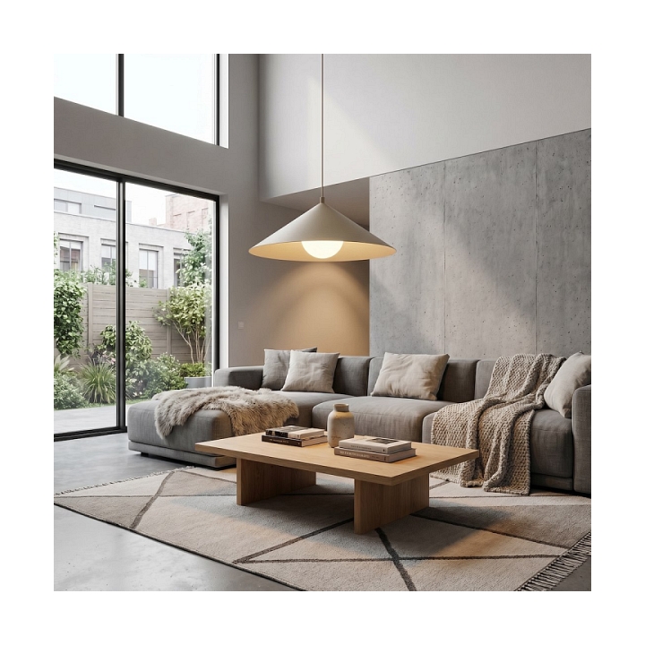 Lampa sufitowa MONO 1L MOKKA OPAL - Emibig
