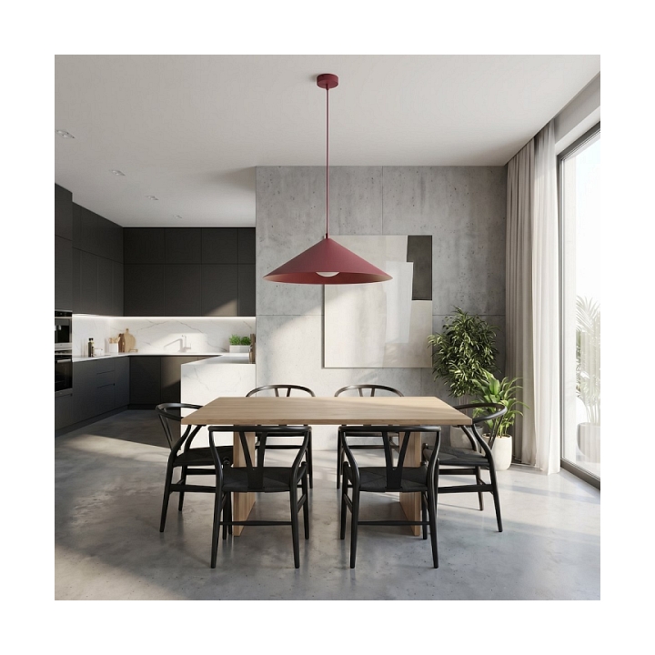 Lampa sufitowa MONO 1L BURGUNDY OPAL - Emibig