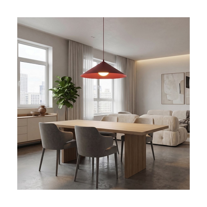 Lampa sufitowa MONO 1L BURGUNDY OPAL - Emibig