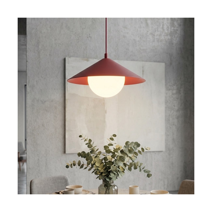 Lampa sufitowa MONO 1S BURGUNDY OPAL - Emibig