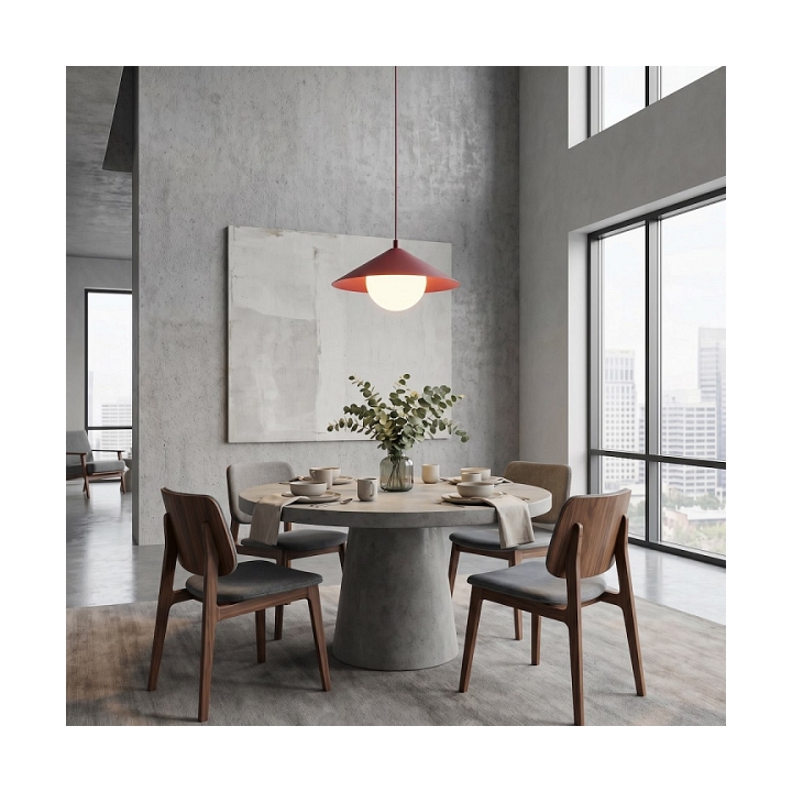 Lampa sufitowa MONO 1S BURGUNDY OPAL - Emibig