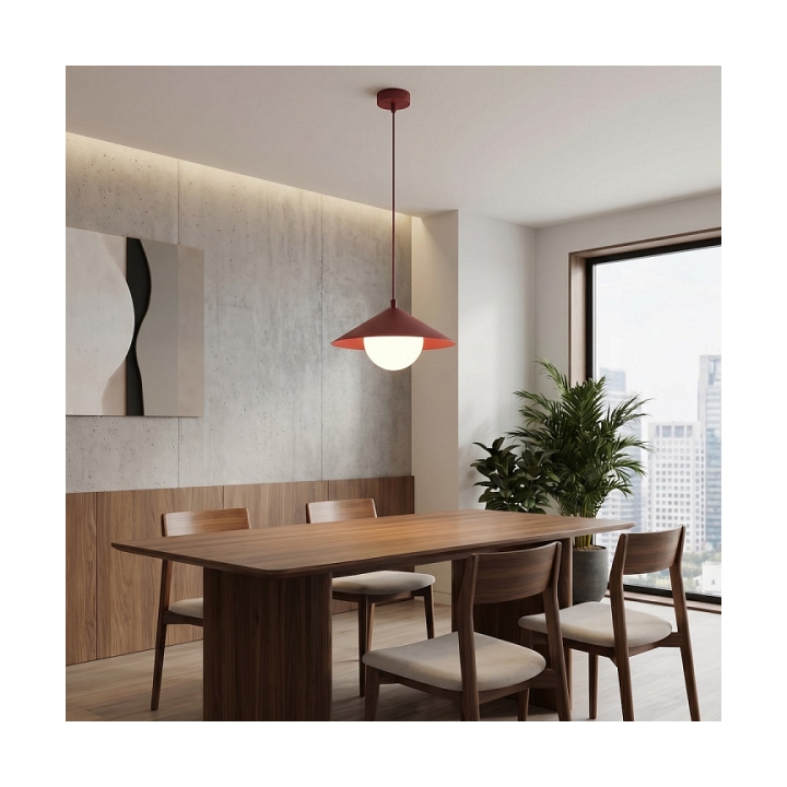 Lampa sufitowa MONO 1S BURGUNDY OPAL - Emibig