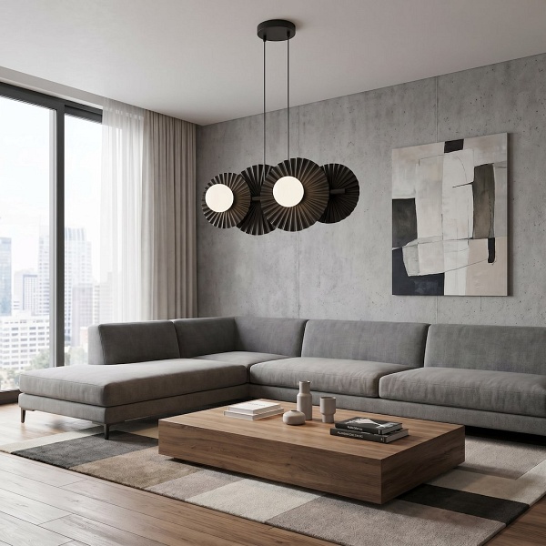 Lampa wisząca UMBRA 4 BLACK - Emibig