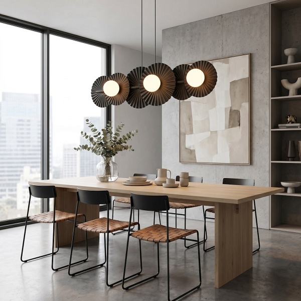 Lampa wisząca UMBRA 6 BLACK - Emibig