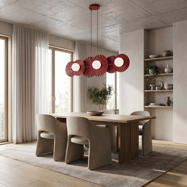 Lampa wisząca UMBRA 6 BURGUNDY - Emibig