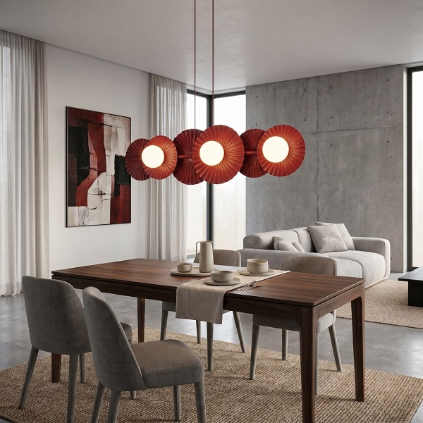 Lampa wisząca UMBRA 6 BURGUNDY - Emibig