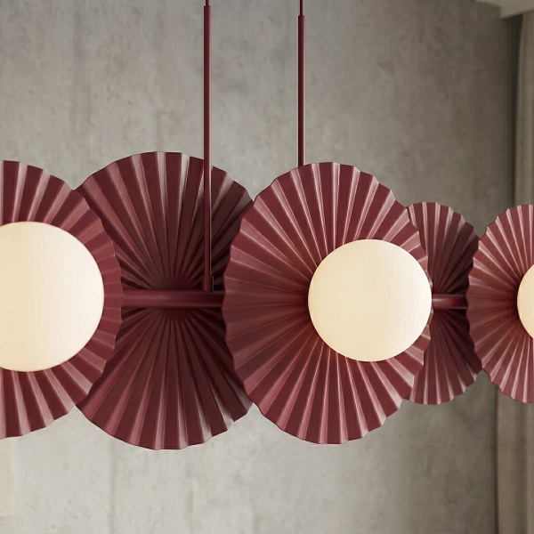 Lampa wisząca UMBRA 6 BURGUNDY - Emibig