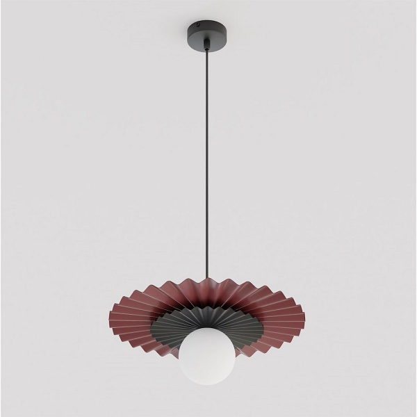 Lampa wisząca UMBRA 1 BURGUNDY-BLACK - Emibig