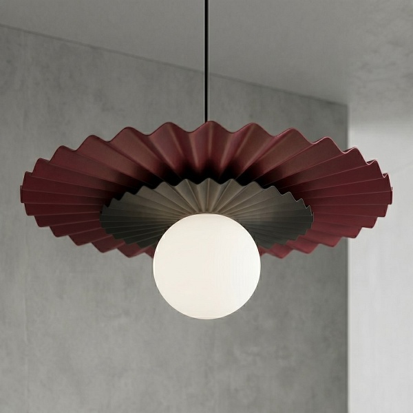 Lampa wisząca UMBRA 1 BURGUNDY-BLACK - Emibig