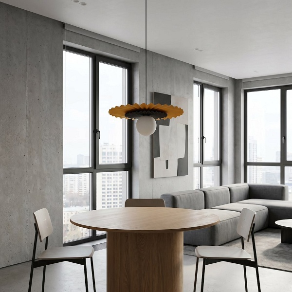Lampa wisząca UMBRA 1 ORANGE-BLACK - Emibig
