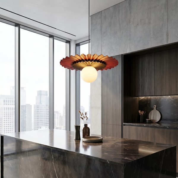 Lampa wisząca UMBRA 1 ORANGE-BLACK - Emibig
