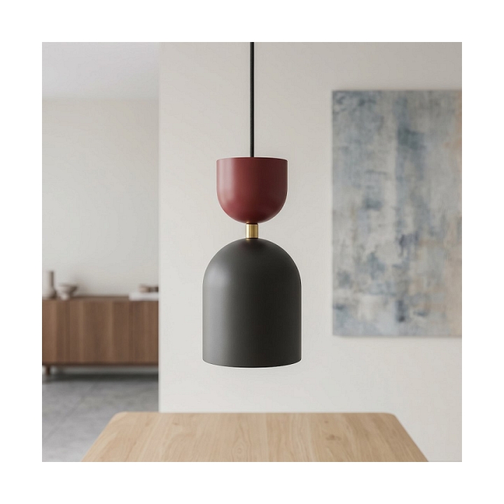 Lampa wisząca GAUDI 1 BLACK BURGUNDY - Emibig