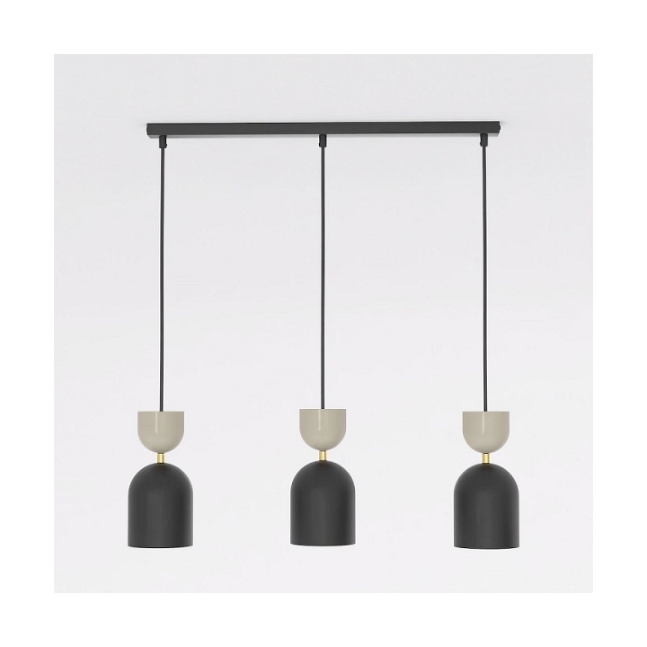 Lampa wisząca GAUDI 3 BLACK MOKKA - Emibig