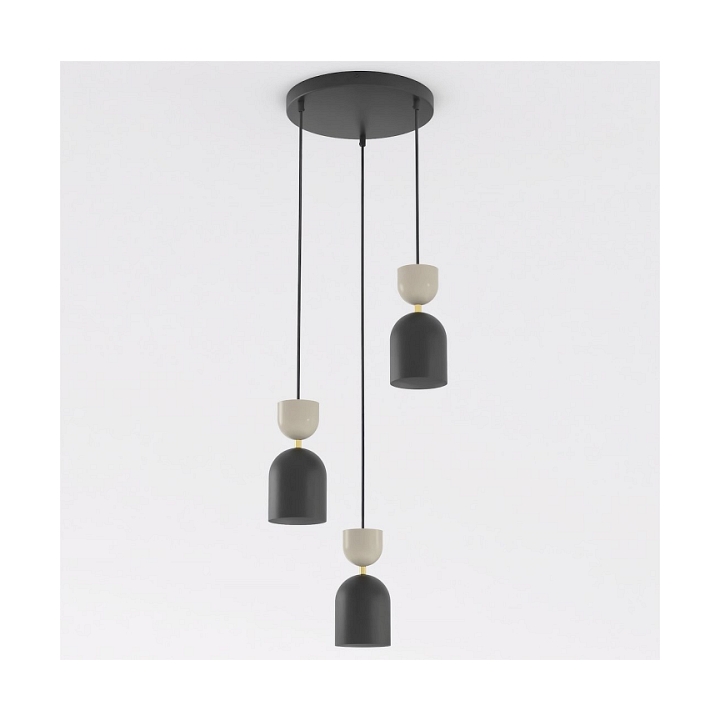 Lampa wisząca GAUDI 3PREM BLACK MOKKA - Emibig