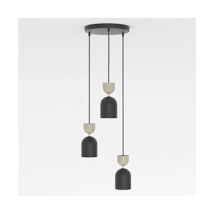 Lampa wisząca GAUDI 3PREM BLACK MOKKA - Emibig