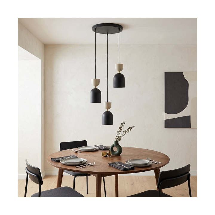 Lampa wisząca GAUDI 3PREM BLACK MOKKA - Emibig