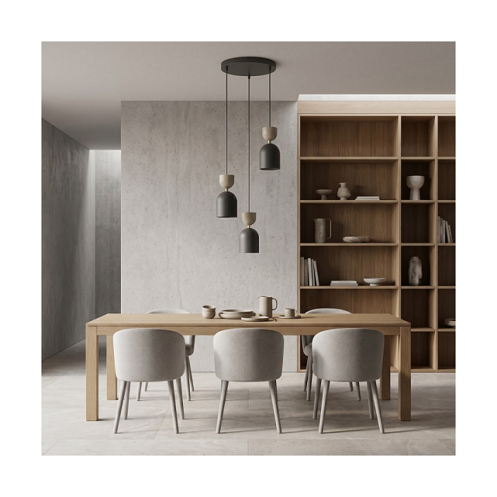 Lampa wisząca GAUDI 3PREM BLACK MOKKA - Emibig