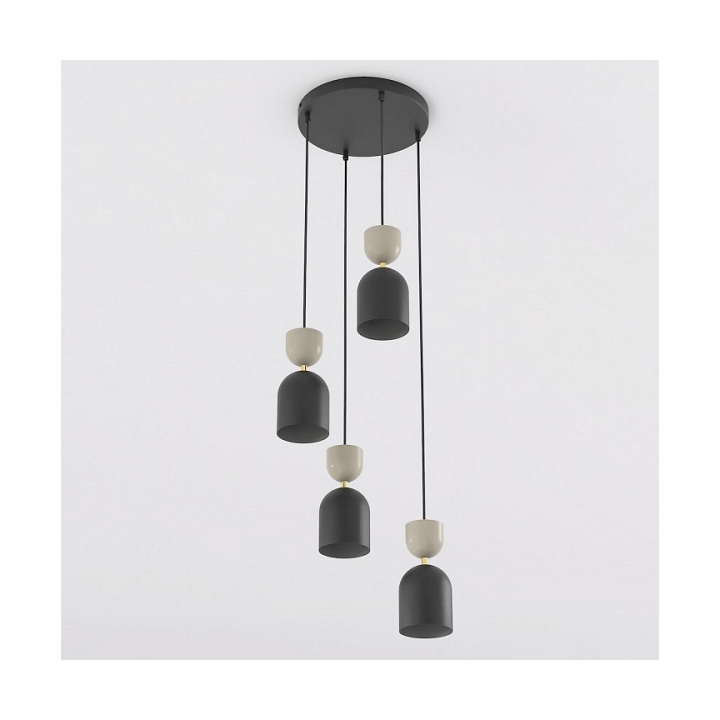 Lampa wisząca GAUDI 4PREM BLACK MOKKA - Emibig