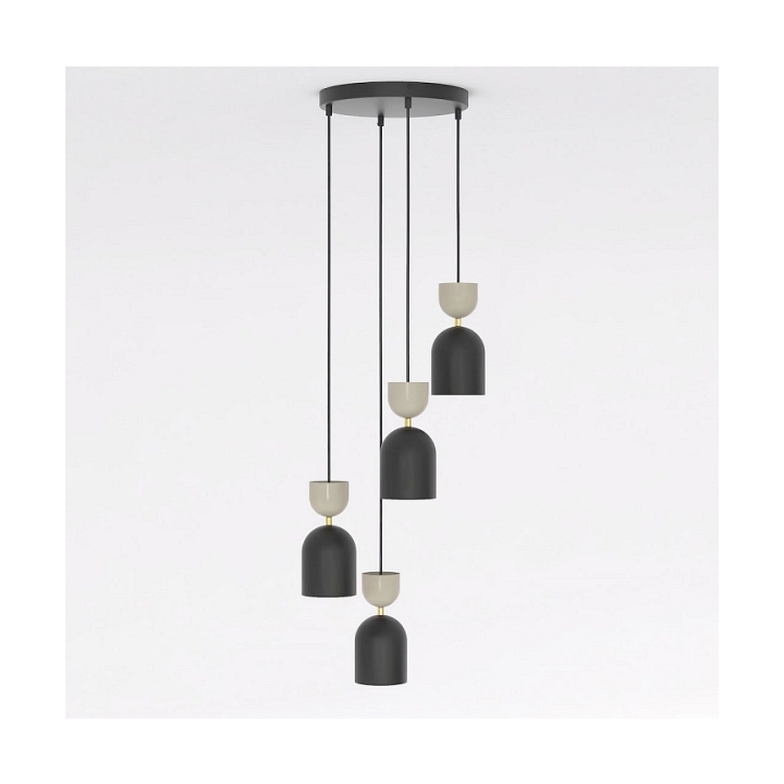 Lampa wisząca GAUDI 4PREM BLACK MOKKA - Emibig