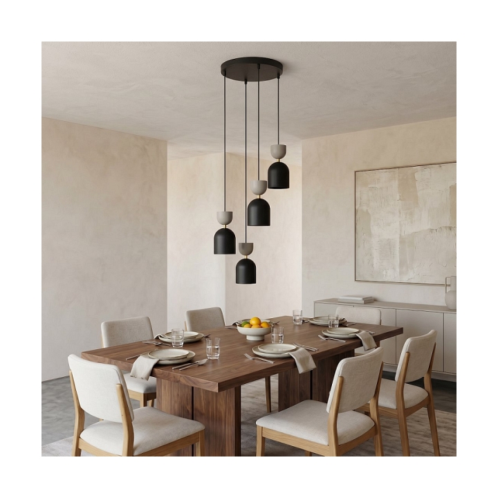Lampa wisząca GAUDI 4PREM BLACK MOKKA - Emibig