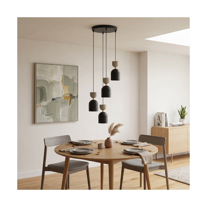Lampa wisząca GAUDI 4PREM BLACK MOKKA - Emibig