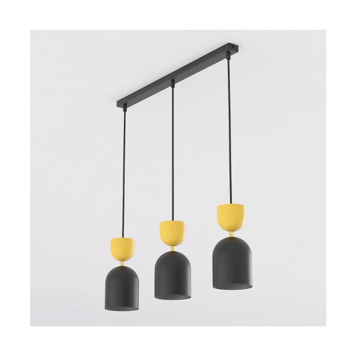 Lampa wisząca GAUDI 3 BLACK ORANGE - Emibig