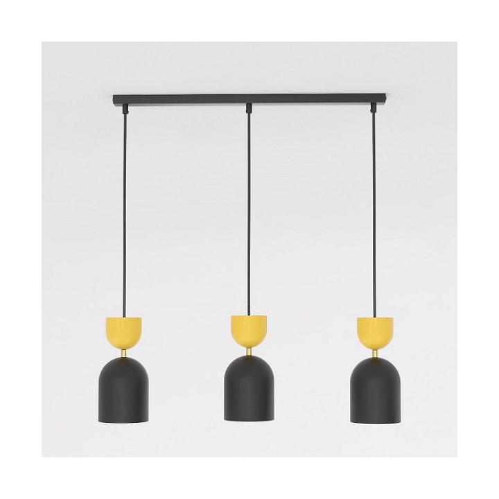 Lampa wisząca GAUDI 3 BLACK ORANGE - Emibig