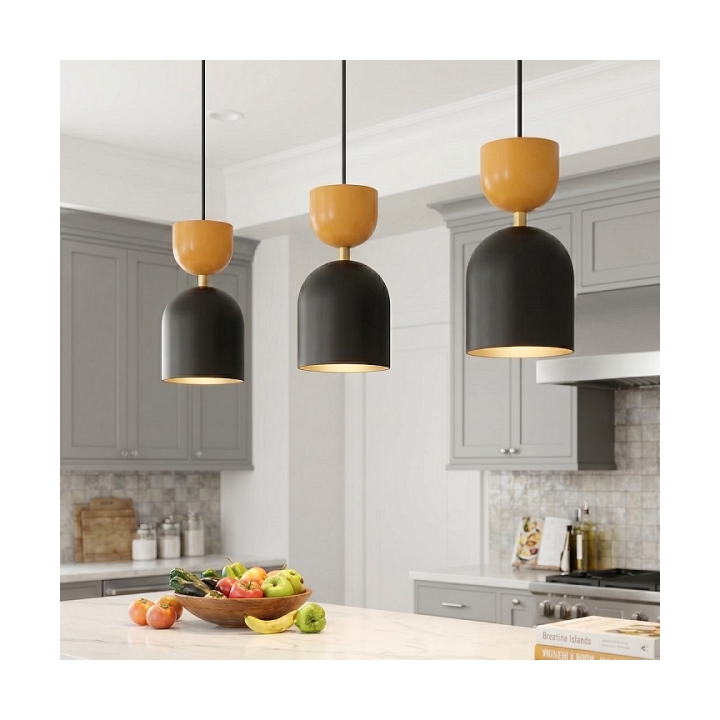 Lampa wisząca GAUDI 3 BLACK ORANGE - Emibig