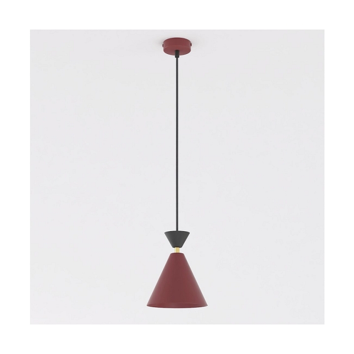 Lampa wisząca KLEVER 1 BURGUNDY BLACK - Emibig