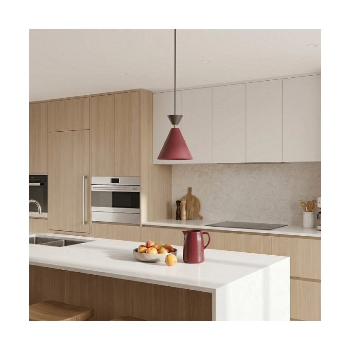 Lampa wisząca KLEVER 1 BURGUNDY BLACK - Emibig